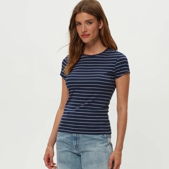 Joy Striped Ribbed Tee - Picture 3 of 8